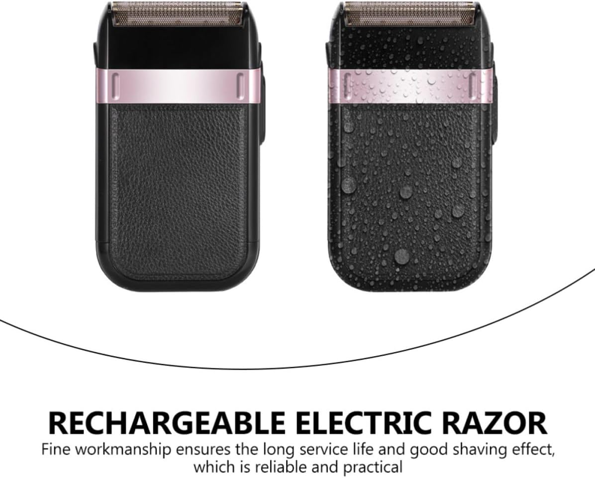 Mikikit Rechargeable Electric Shaver for Men 3D Floating Rotary Razor with Detachable and Washable Trimming Head Compact Design USB Type-c Cable Included Personal Care Face Trimmer