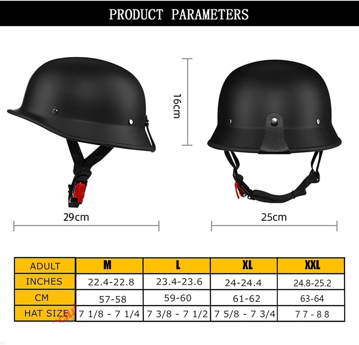 Halbhelme Motorradhelm mit ECE Genehmigt Halbschalenhelm Brain-Cap Halbschale Roller-Helm Scooter-Helm Jet-Helm Retro für Erwachsene Herren Damen (Color : 2, Size : XL(61~62cm))