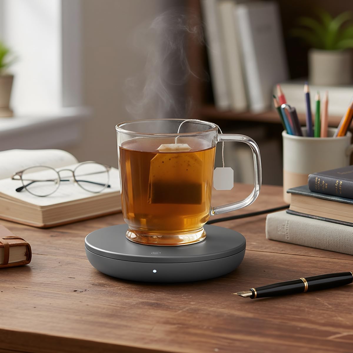 Aquach Clear Glass Mug 16 oz – Borosilicate Glass Coffee Mug, Large Tea Cup for Hot & Cold Drinks, Dishwasher Safe Glass Cups - Image 2