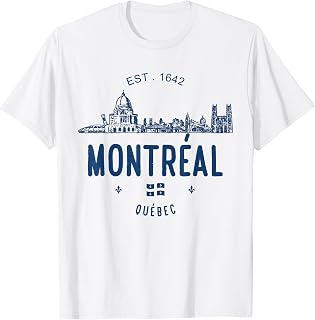 Montreal City Architectural Landmarks Quebec Flag T-Shirt