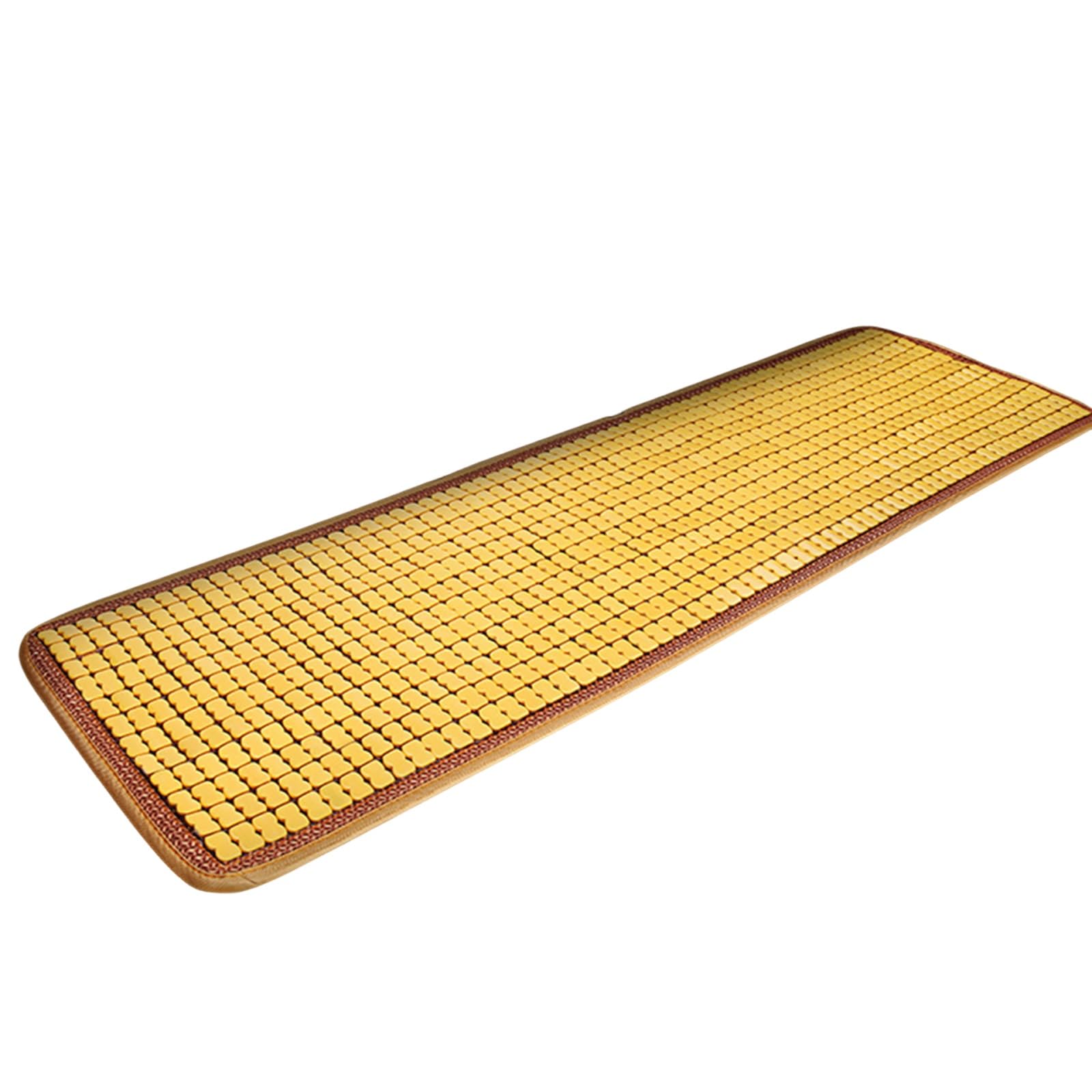 SYLUOQP Bamboo Chair Cushions Summer Seat Cushion Seat Pad, Breathable Anti-Slip, Dining chair sofa cushion, Breathable back(Yellow,42 * 133cm)