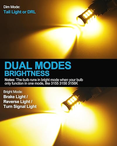 Miniatura 87 de Yorkim Bombilla LED 1157 roja 1157 bombilla de freno LED 2357 bombilla LED 2057 luces LED rojas 7528 BAY15D lámpara de repuesto para luces de freno