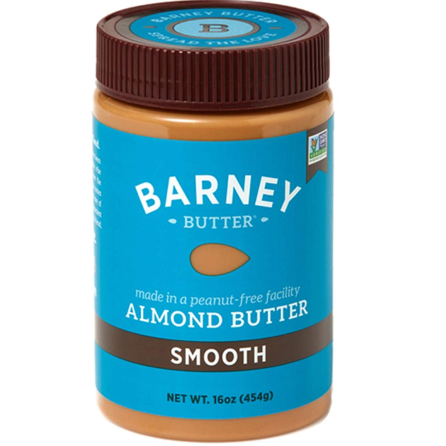 Barney Butter Smooth Almond Butter, Skin-Free No-Stir, Non-GMO Keto Paleo Vegan, 16 Ounce Jar