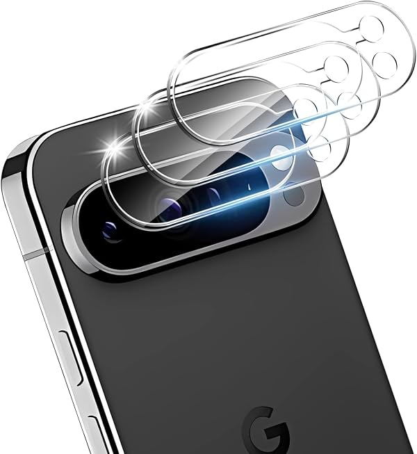3 Pack Protector de Lente de Cámara de Vidrio Templado para Google Pixel 9 Pro | Vidrio Templado Dureza 9H, Anti-Rayaduras, Compatible con Funda [No Afecta Fotos Nocturnas]