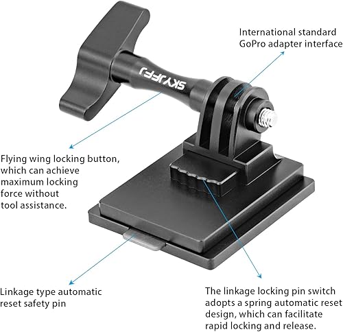 Miniatura 3 de Adaptador de hebilla de liberación rápida para casco táctico para GoPro Hero 12111098, DJI Osmo, AKASOYI y otros accesorios de cámara de acción