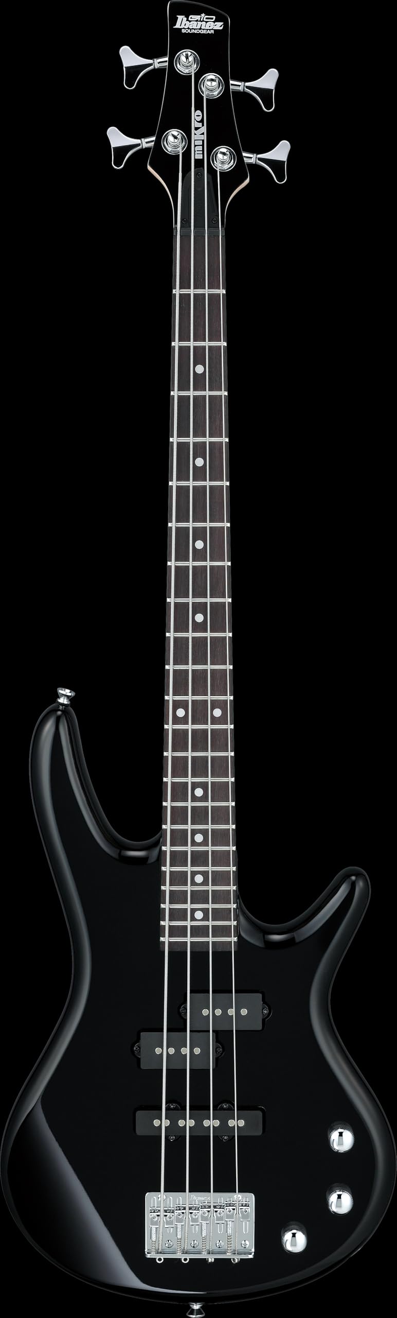 Ibáñez GSRM20GB-BK Micro Bajo eléctrico de 4 cuerdas Negro con el bolso