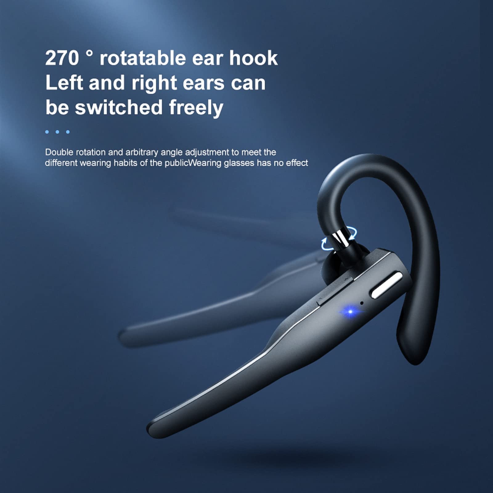 Cuifati YYK-525 Kabellose Over-Ear-Kopfhörer mit Mikrofon 500-mA-Ladeetui für PC Laptop Tablet