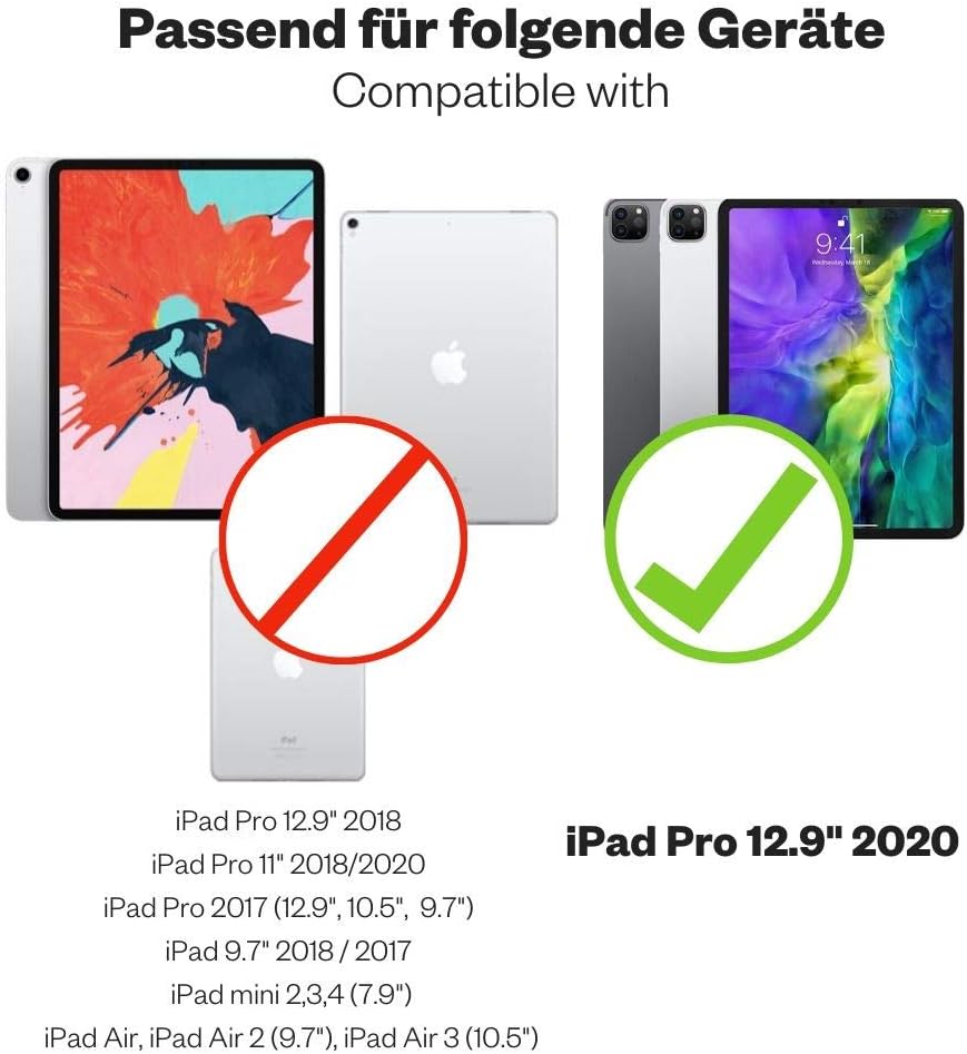 Exclusive Discount 90% Price KAVAJ Case Leather Cover Berlin Works with Apple iPad Pro 12.9 2020 Cognac-Brown Genuine Cowhide Leather with Built-in Stand Auto Wake/Sleep Function. Slim Fit Smart Folio Covers