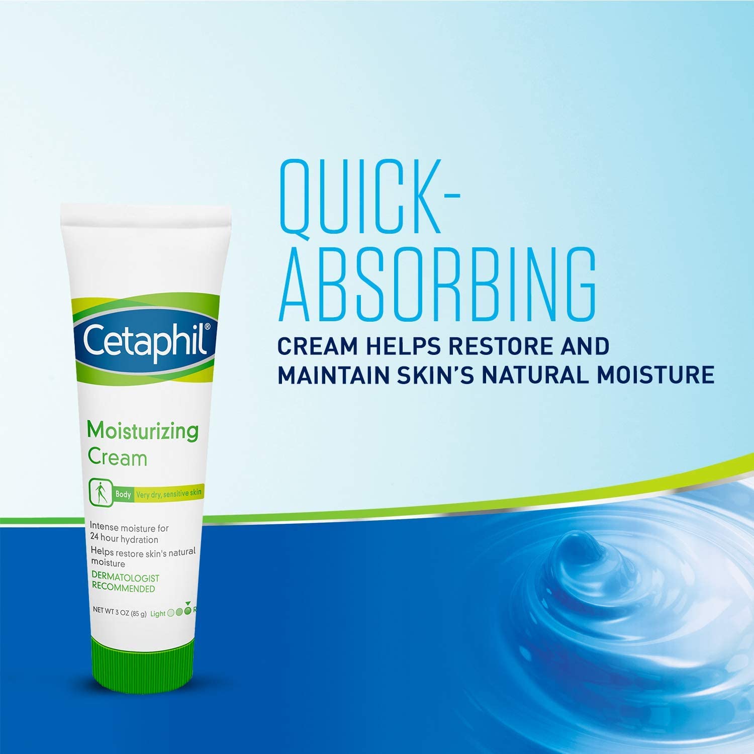 Cetaphil Moisturizing Cream, 3 oz (Pack of 3)