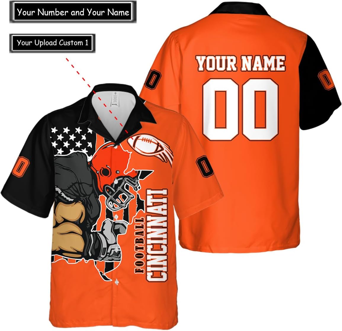 Discover Personalized Cincinnati Football Team Bengals Hawaiian Shirts for Men, Gift for Fan