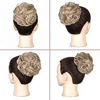 Vista 3 de KETHBE Extensión de Cabello para Moño Desordenado, con Banda Elástica, para Peinados Alborotado, Extensiones de Cabello Rizado para Mujeres