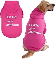 Vista 55 de BINGPET - Sudaderas con capucha de seguridad para perros, suéter para cachorros, abrigos para perros para clima frío, suéter de forro polar