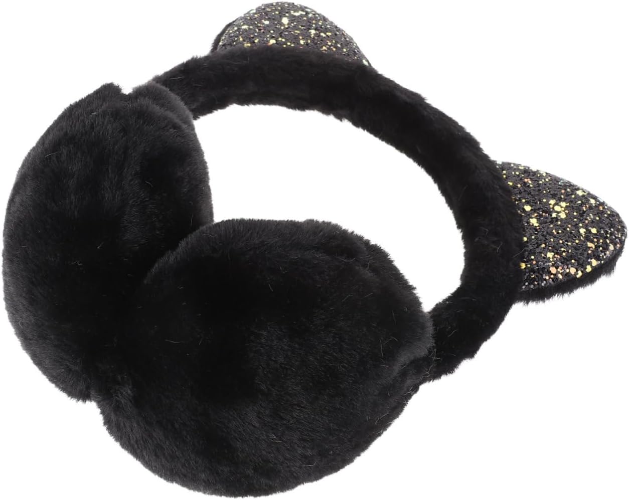 LIOOBO Adorable Cat Ear Earmuffs Plush Ear Warmers for Winter Outdoor Activities Foldable Design for Easy Storage for Snowboarding Skiing and More