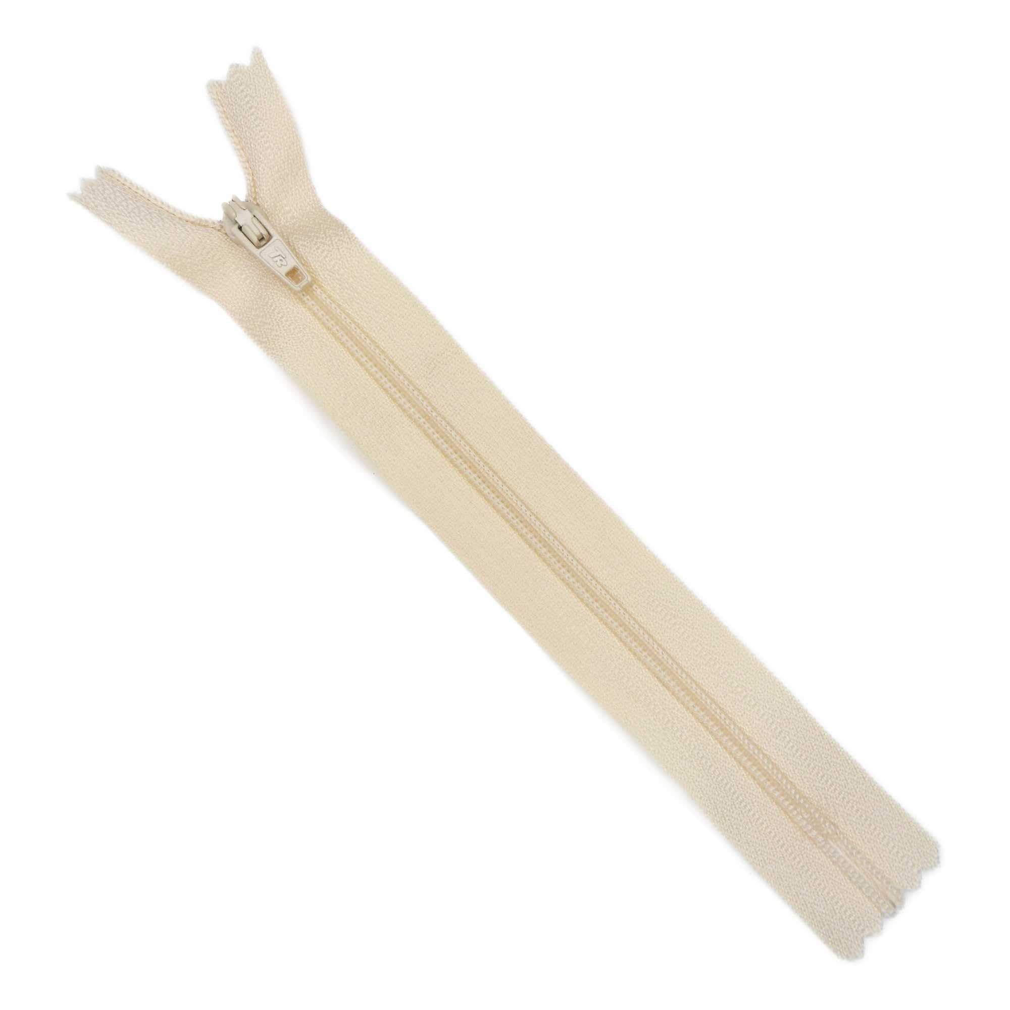30cm 12 Inch Closed End Zip Nylon No3 Autolock 55 Colour Buy 1 Or 2 Zippers 456D, 0296 Cream, 2