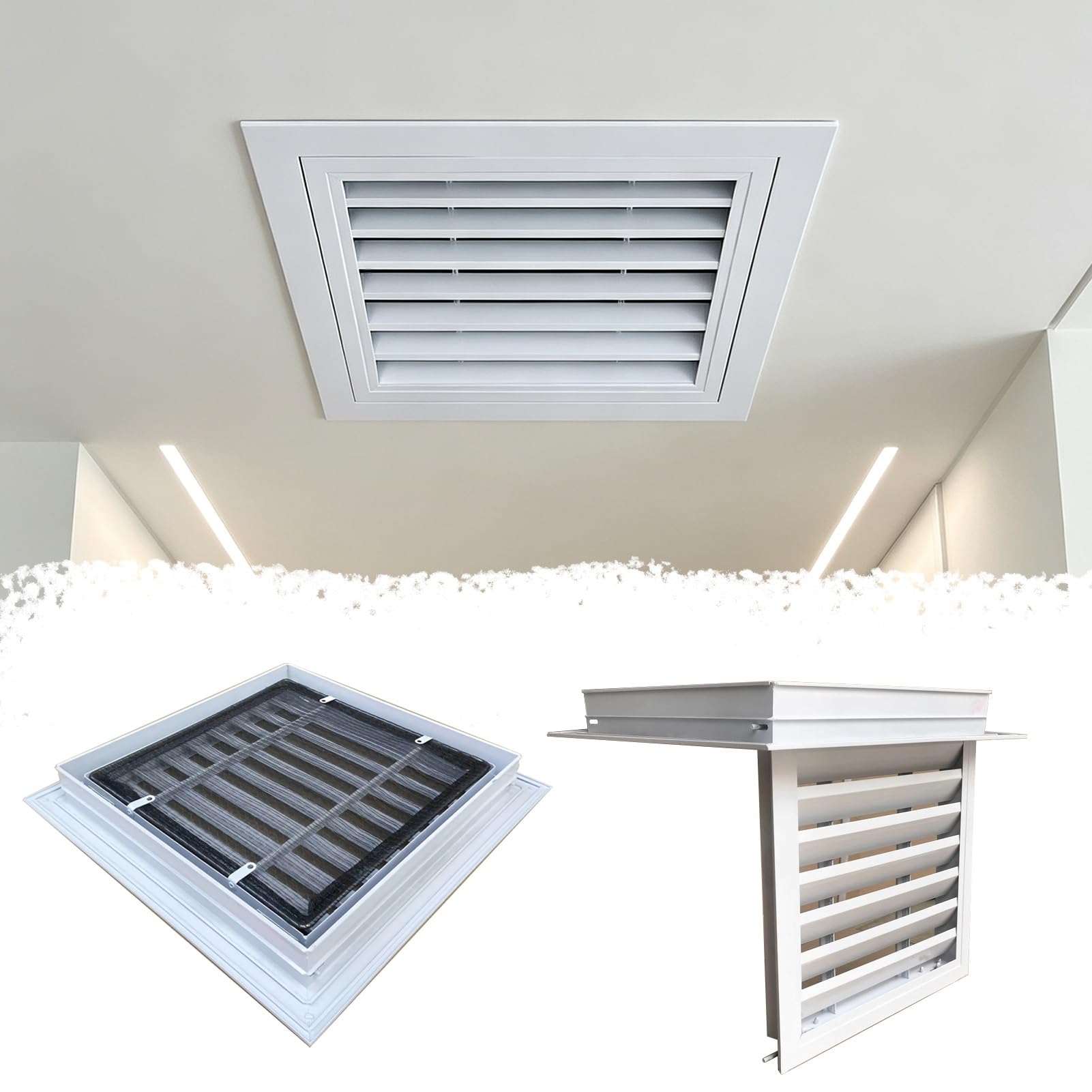 Aluminum Vented Access Panel for Ceiling, Inspection Hatch with Louvre Door