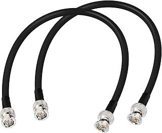 Superbat SDI Cable 1ft 2-Pack 3G/6G/12G HD-SDI Cable 75 Ohm BNC Male Cable (Belden 1694A Black) for Cameras BMCC Video Equipment Supports HD-SDI 3G-SDI 6G-SDI SDI Video Cable