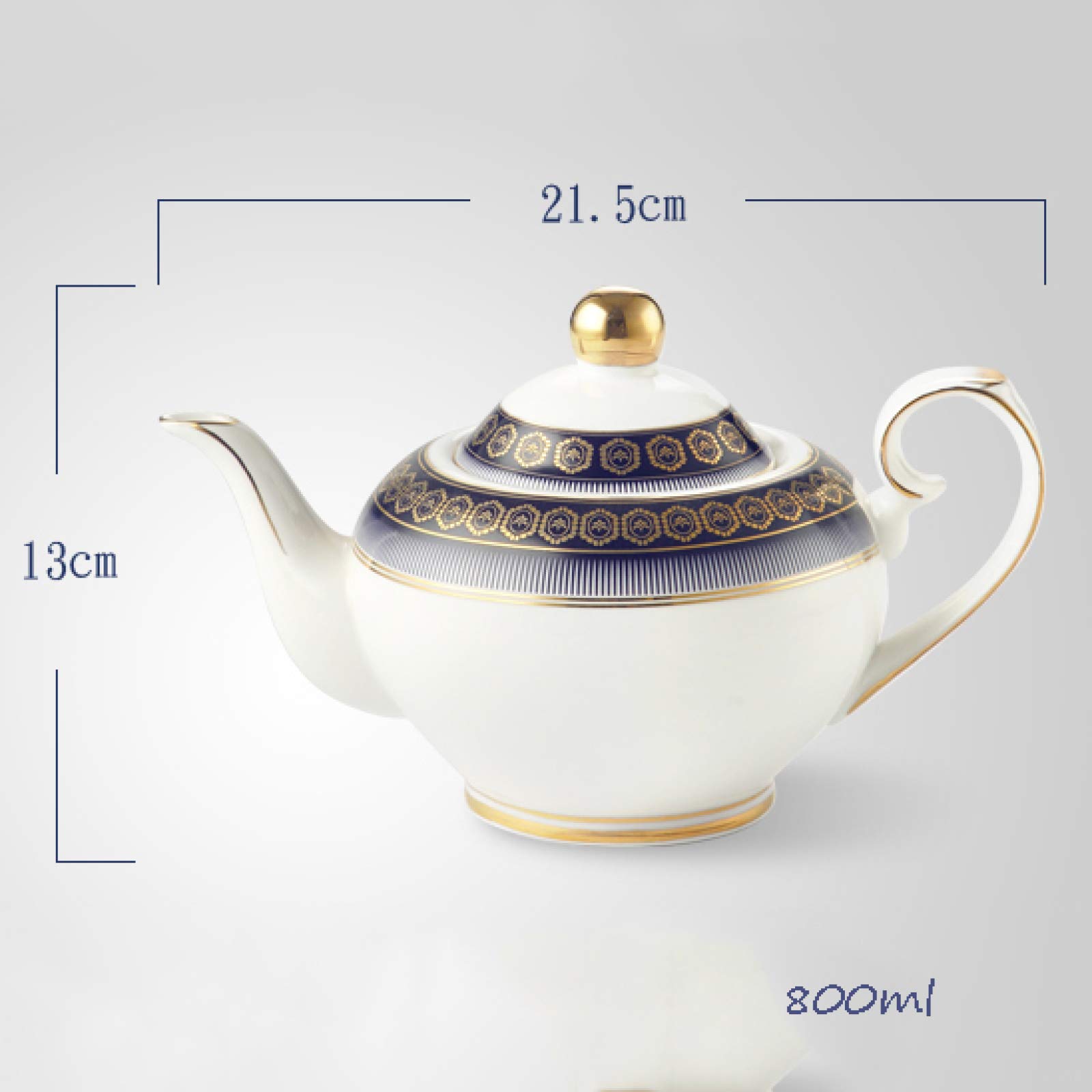 Zestaw do herbaty z czajnikiem i filiżankami, ceramiczny serwis do kawy ze spodkami, elegancka porcelana kostna na rozrywkę i specjalne okazje