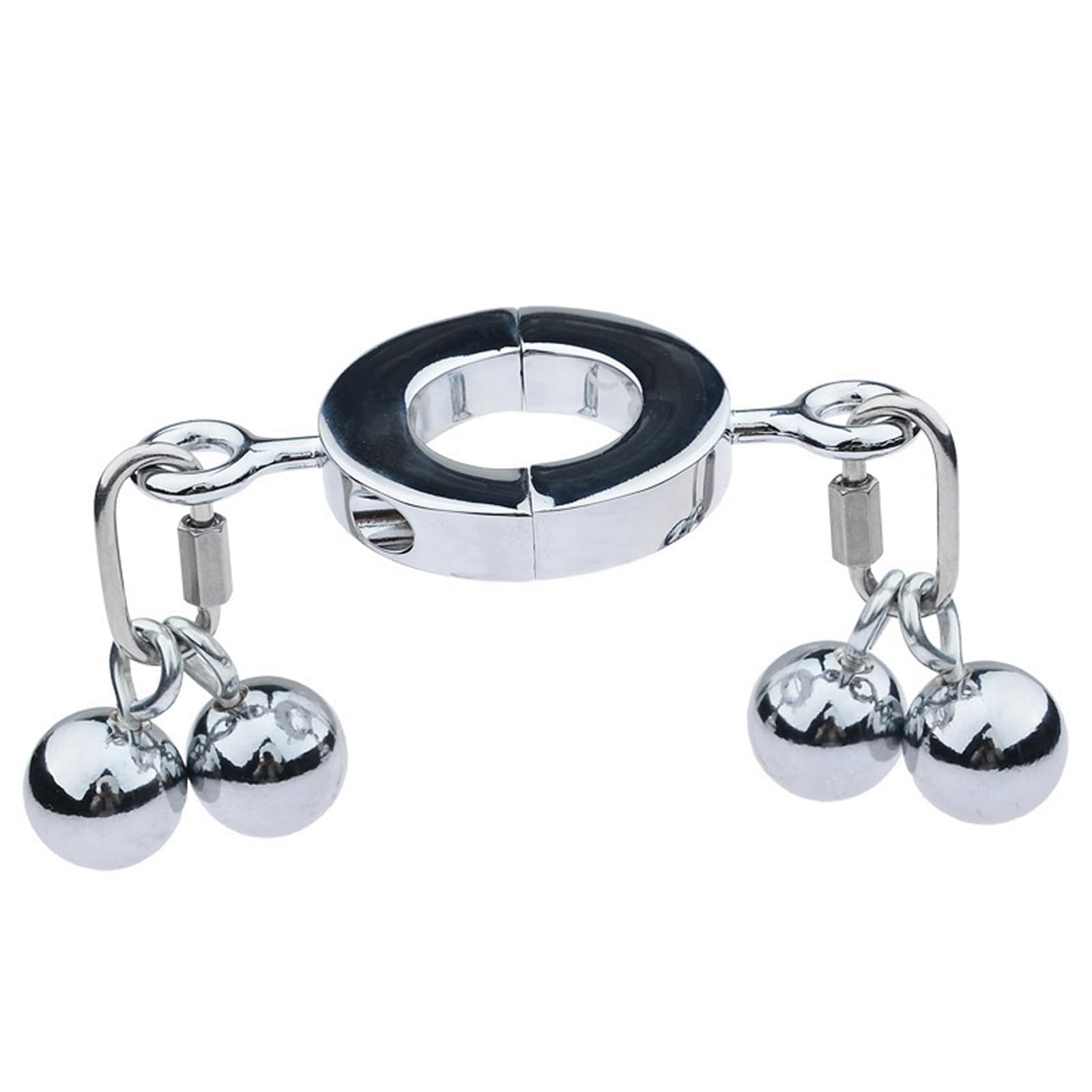 Anello scrotale pesante e penis ring, allungatore scrotale trainer penieno in metallo per uomini, bondage cock ring per aumento erezione, sex toy erotico set per uomini (B)