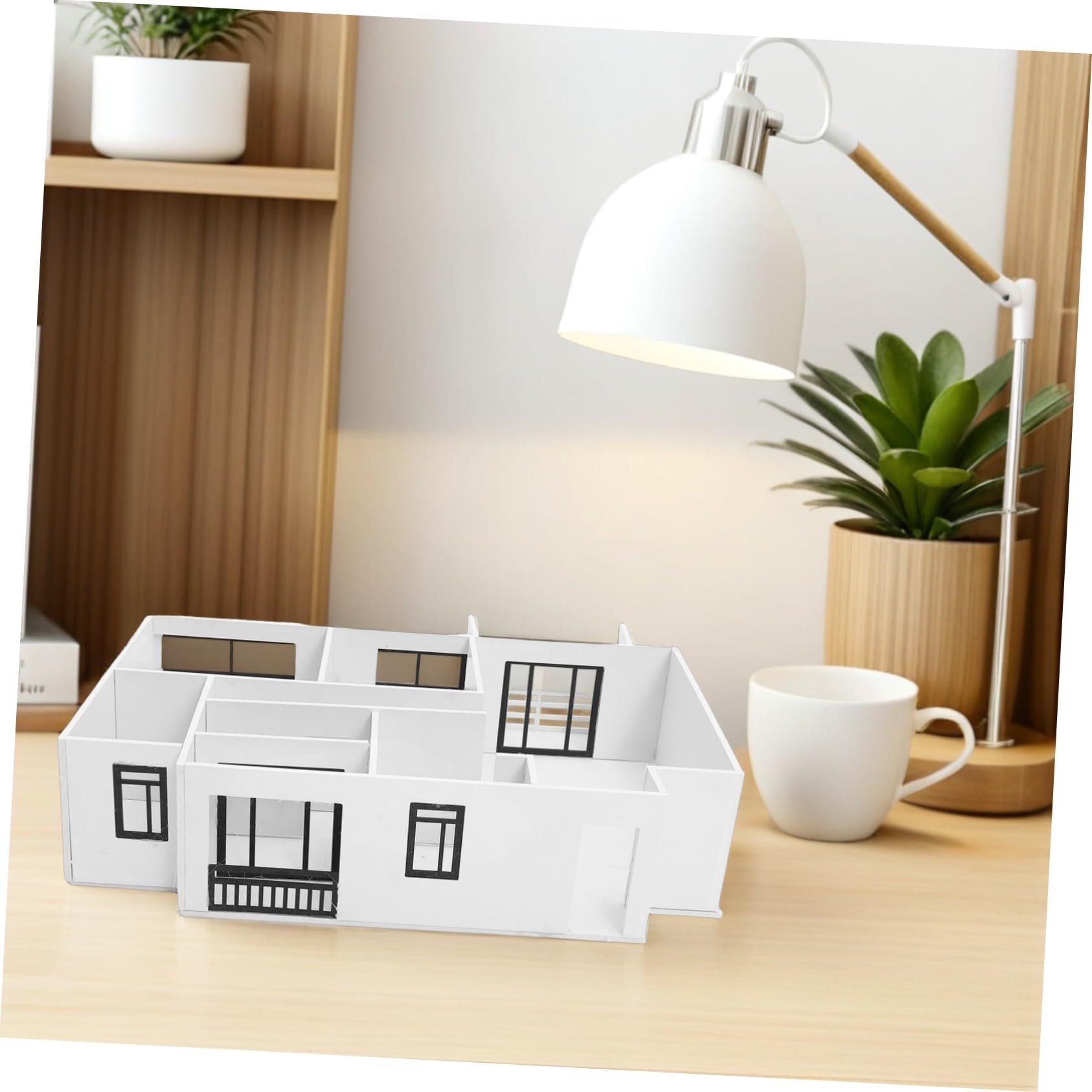 KONTONTY 1:25 Selbstgemacht Architekturmodell Miniaturhaus Bausatz Unfertiges Wohnungsmodell Satz Bausatz mit Architekturmodellmaterial Bastelset für Modellbau Lernzwecke
