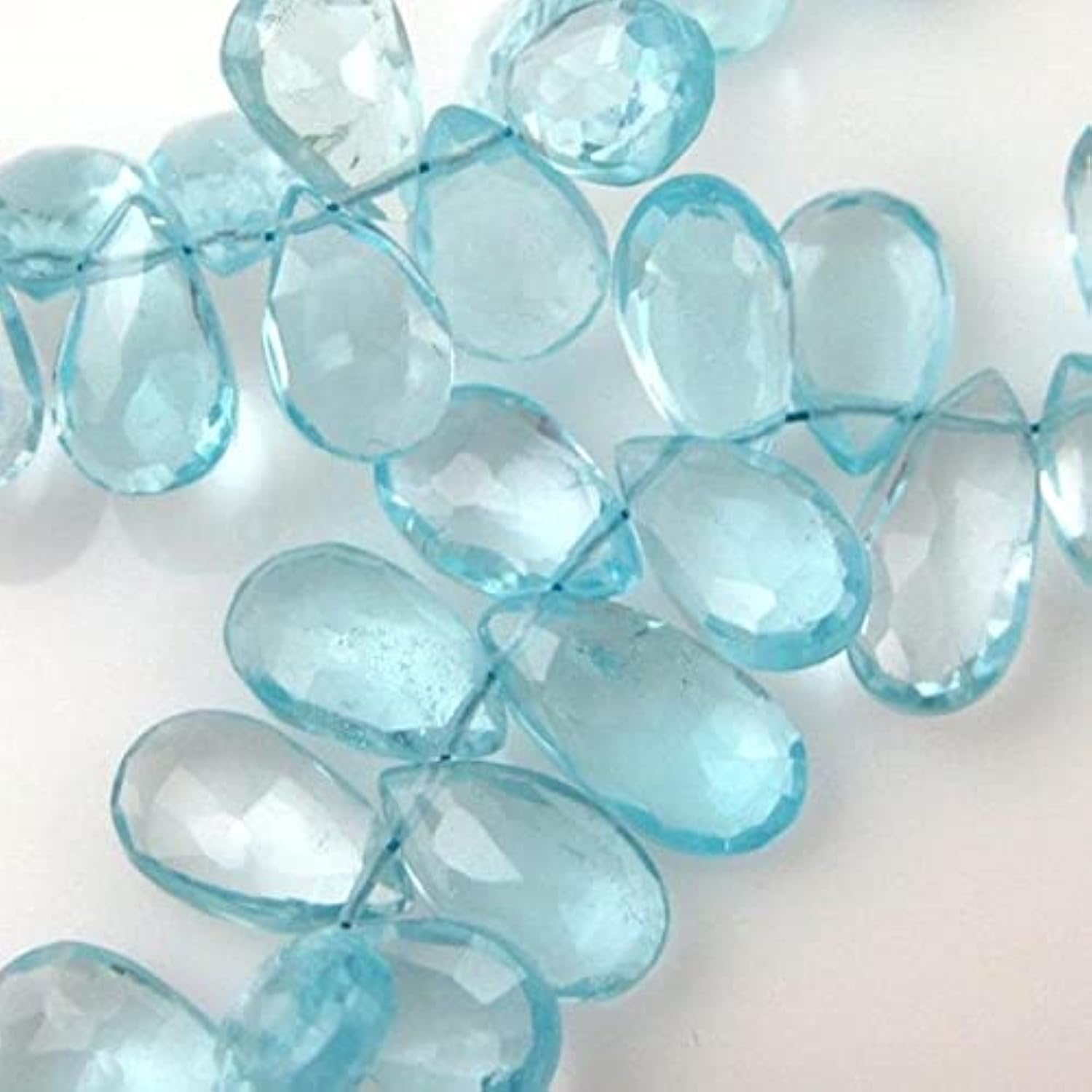 Blue az gemstone beads en topaze facettée de 10 mm pour enfilage et création de colliers