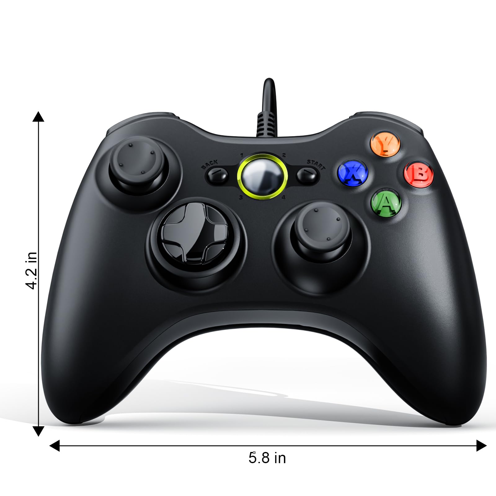 Gezimetie 2 Pack Manette Xbox PC Joystick, Xbox 360 de Connection USB - Double Vibration - Idéal pour Vos Sessions de Jeux sur PC (Windows7/8/8.1/10/11/XP/Vista)