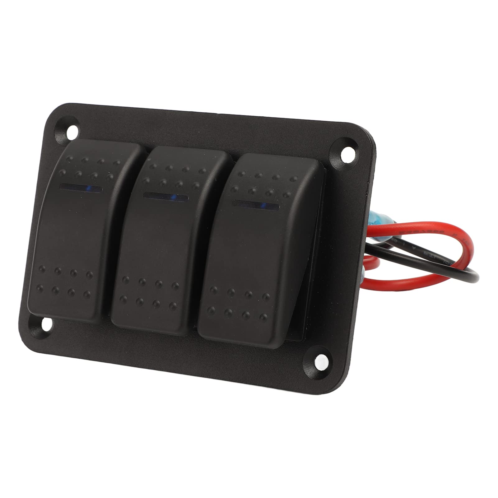3 Gang Rocker Switch Panel IP65 with for Boats Marines Trucks Iversal DC12-24V Toggle Switch Panel