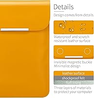 Vista 3 de Fundas para laptop (amarillo(cuero), 15-16 pulgadas)