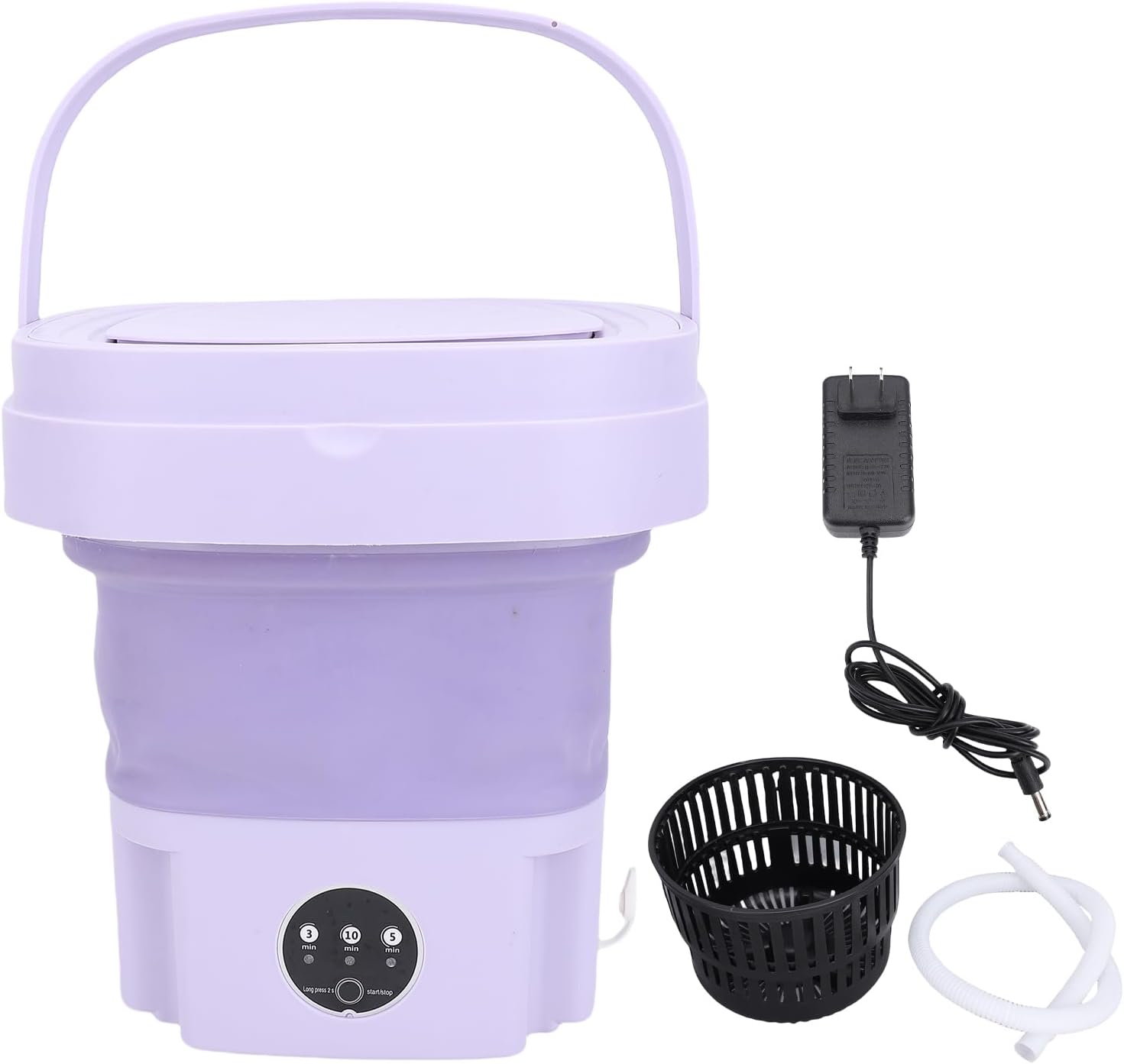 11L Portable Washing Machine, Automatic Soft Spin Dry Foldable Washing Machine for Underwear, Socks, Baby Clothes, Deep Cleaning Clothes Washer for Apartment Dorm Hotel Travel (US Plug)