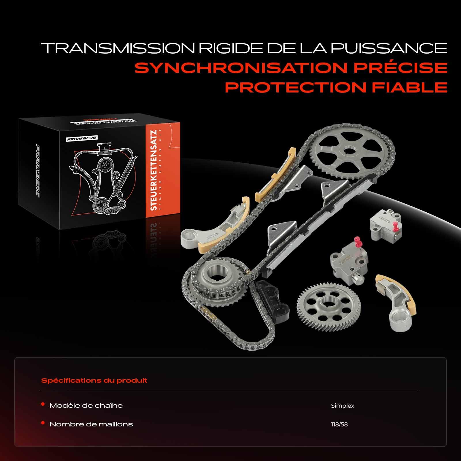 Frankberg Kit de chaîne de distribution N22A1/N22A2 13620RBDE00