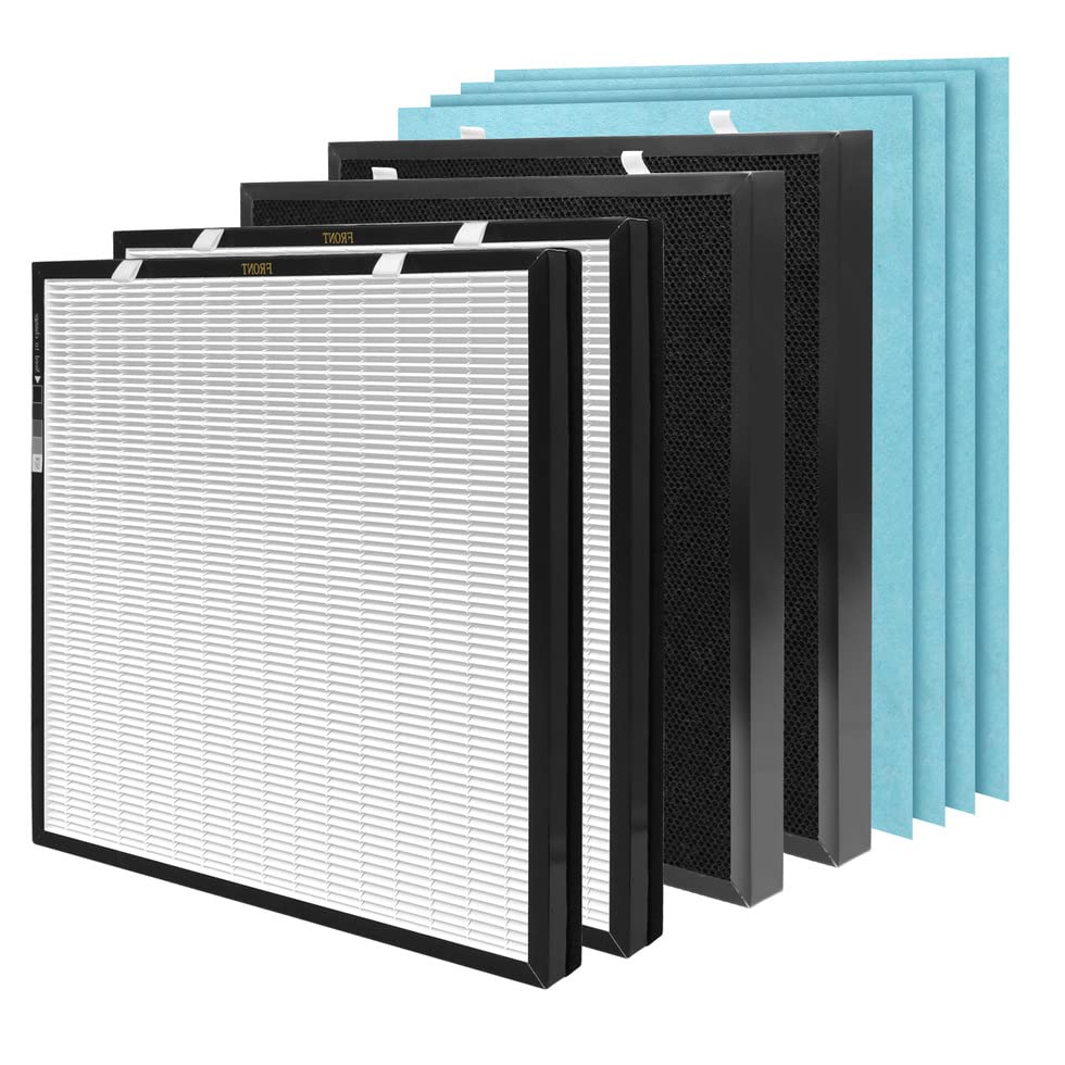 Breabetter 2-Set OVHM80 True HEPA Replacement Filter, Compatible with Air ORANSI OVHM80 Purifier, Part #RFM80,2 HEPA Filter, 2 Activated Carbon Filter and 4 Pre-Filters
