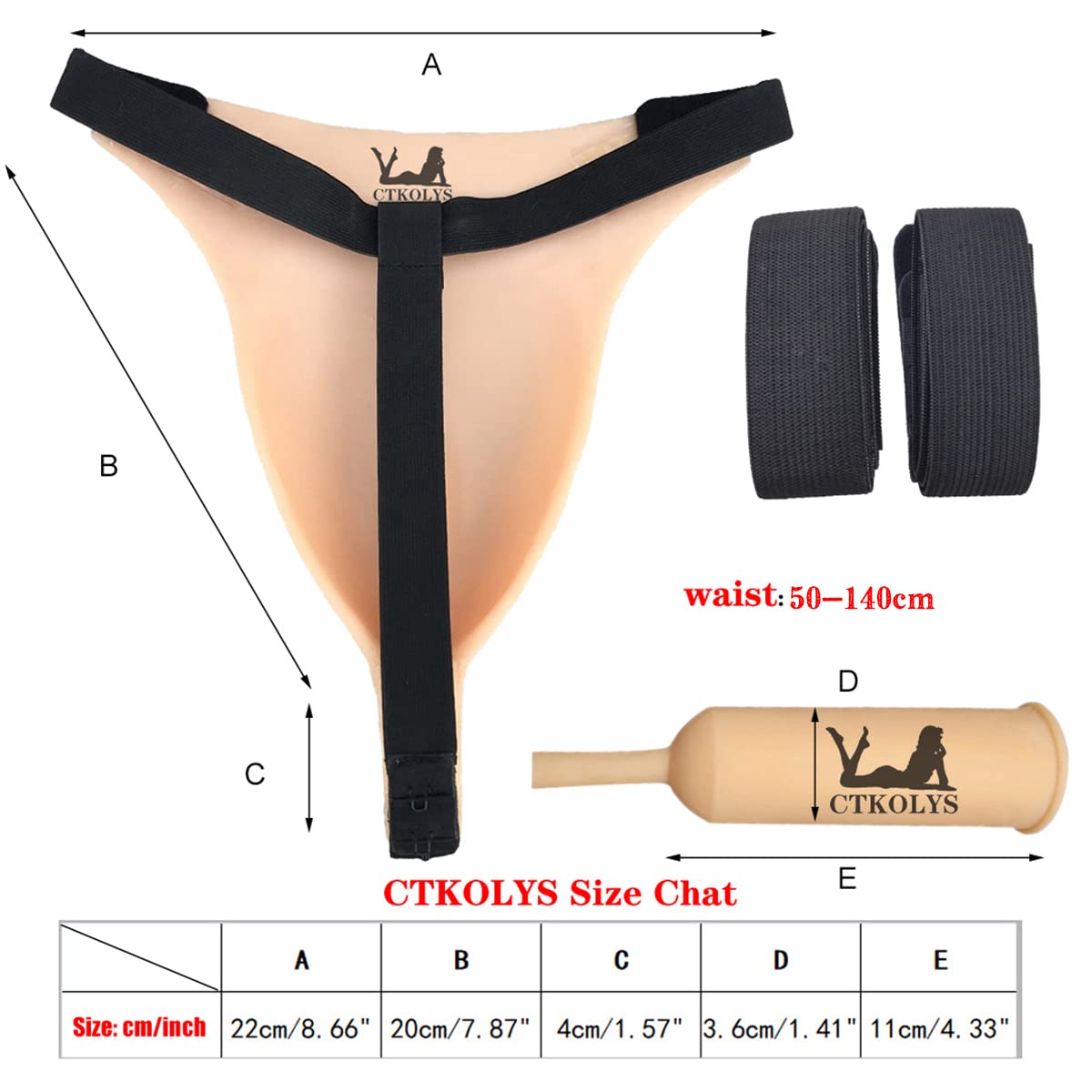 Sissy Hommes Réaliste Camel Toe Cachant Gaff Culotte Chaîne Artificielle pour Crossdressing Transgenre