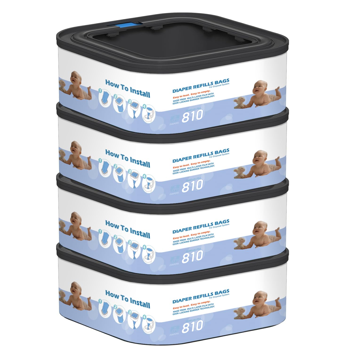 Jumbo square diaper refills for Genie Diaper pails