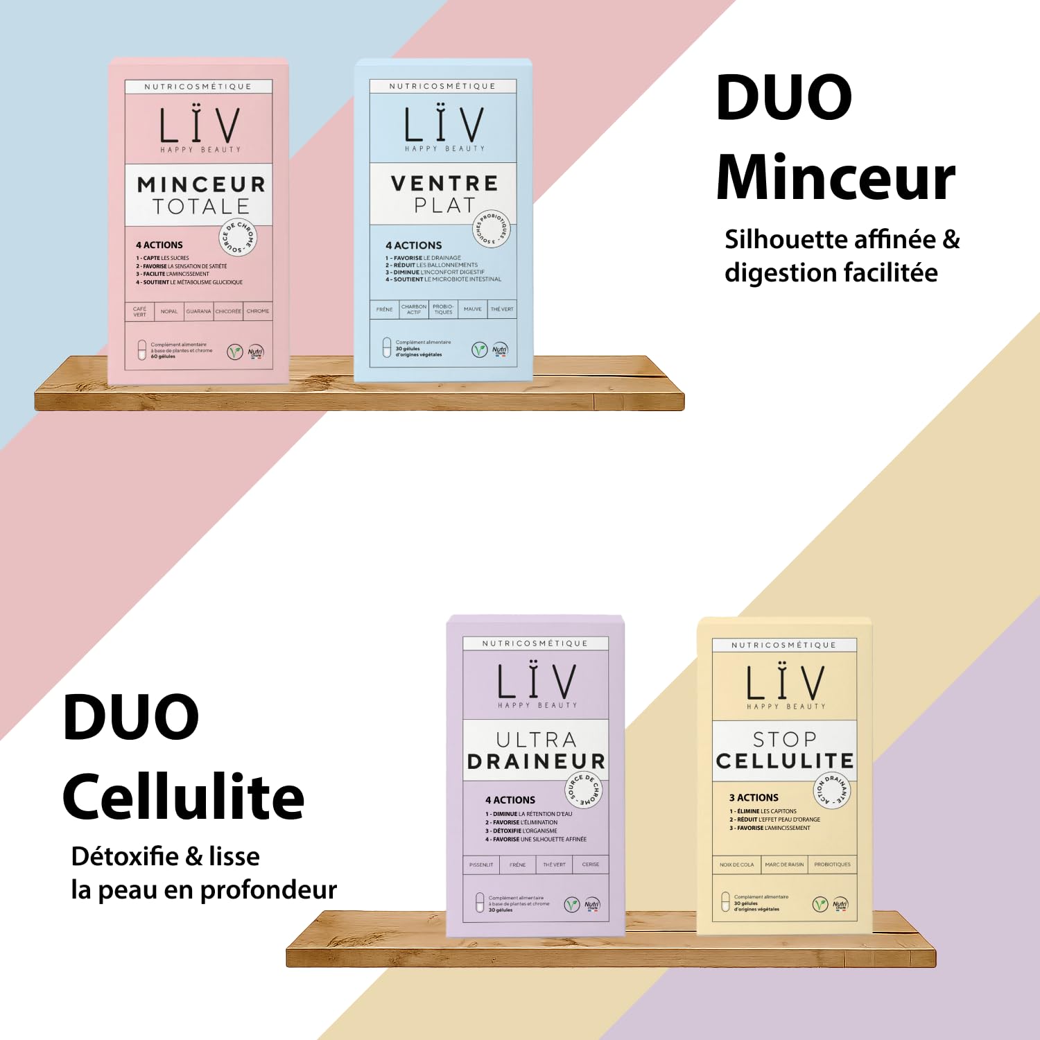 LÏV Happy Food - MINCEUR TOTALE, 1 Mois, Coupe Faim Naturel, Perte de Poids