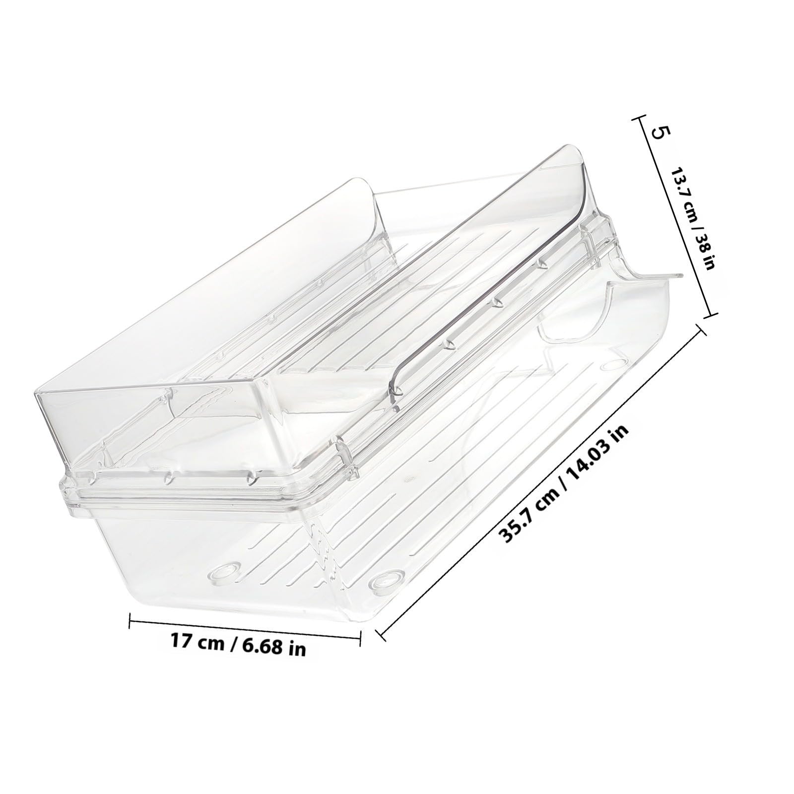 SEWACC Organizador de Latas de Plástico para Refrigerador de Doble Capa