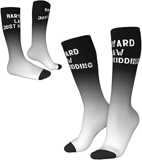 Harvard Law Just Kidding Compression Socks For Women Men'S Fun Dress Socks - Funny Novelty Crew Socks