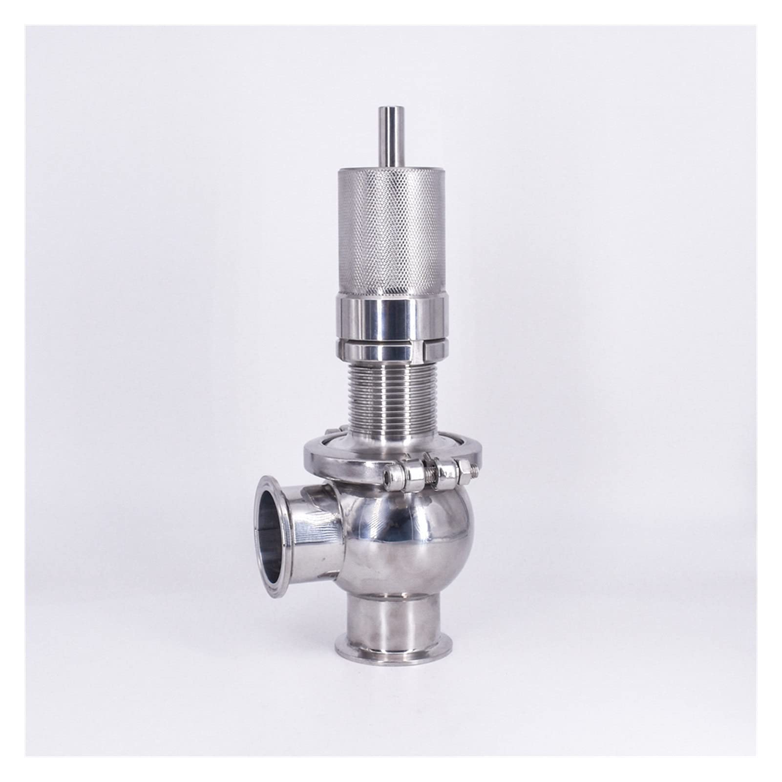 Valvola dell'acqua di collegamento senza drip 2 "TRI TI CLAMP VALVOLA DI SICUREZZA DI SICUREZZA SICURATORE SICURO SICURO 304 Acciaio inossidabile Acciaio inossidabile Gas liquefatto