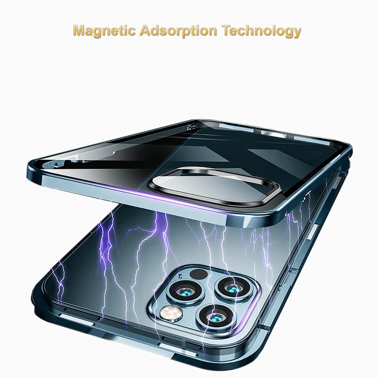 TOPF&B Custodia magnetica per iPhone 17, copertura completa a 360 gradi