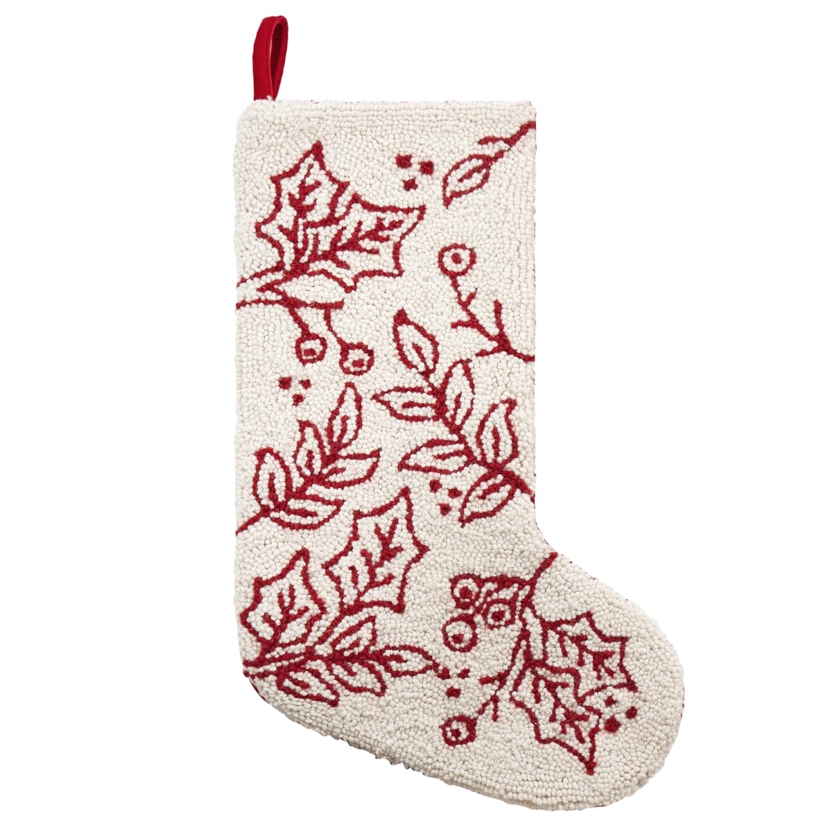 Botte de Noël folk blanche pour habiller le salon au coin du feu en hiver