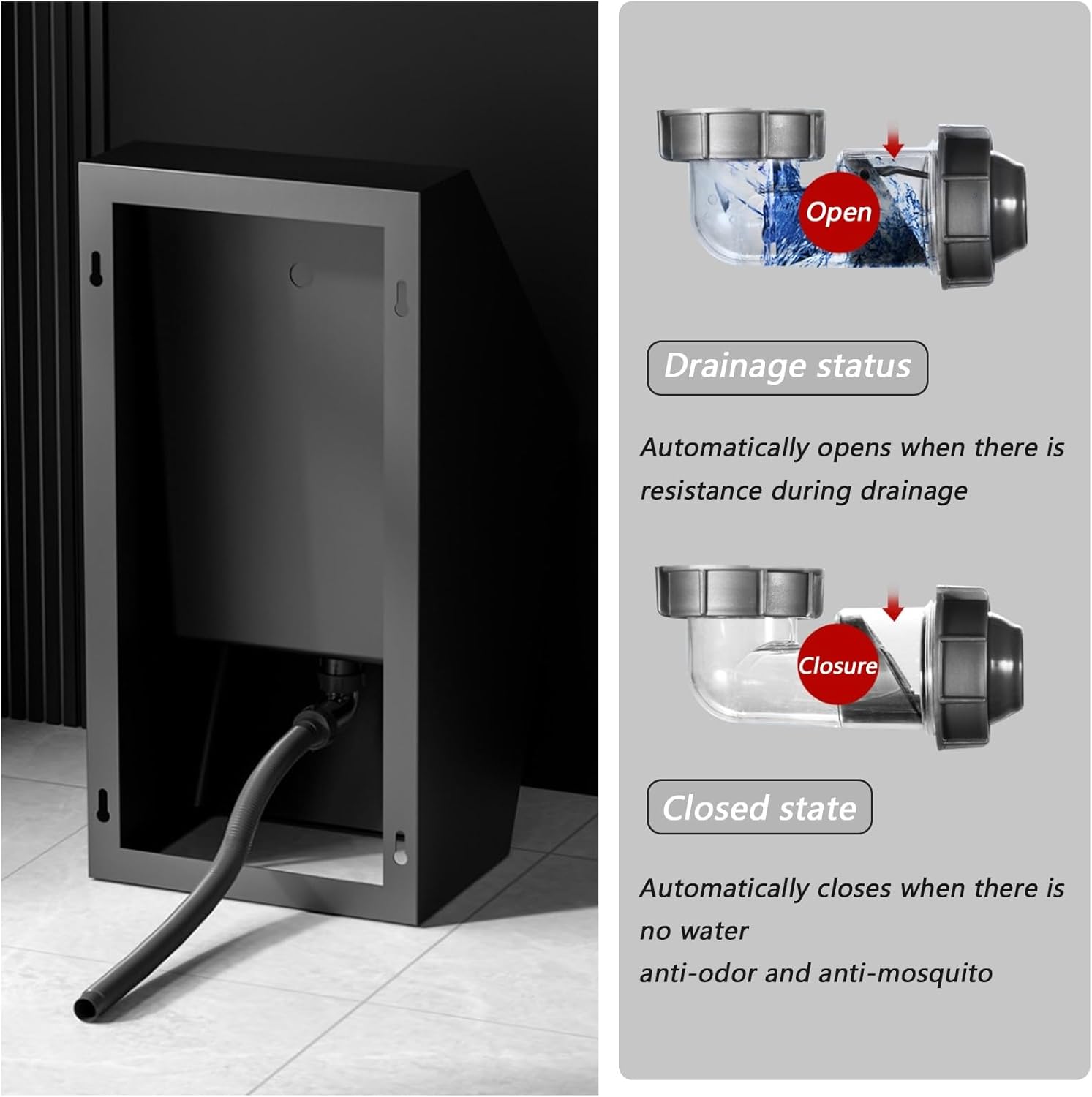 Wall Mounted Sensor Urinal, 304 Stainless Steel Urinal, Bathroom Men's Flushing Urinal, Commercial Splash Urinal, High-Efficiency Flushing, Public Toilet Urinal(Silver Sensor B)