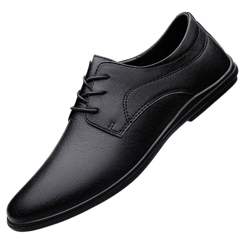 Men Dress Formal Shoes Faux Leather Cap Toe Design Party Classic Lace Up Wedding Non Slip Low Top Anti-Slip Shoe