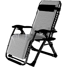 Zero Gravity Recliner,Recliner Folding Camping Chair,Adjustable Beach Chairs,Outdoor Lounge Folding Chaise Longue,Padded Seat & Free Reclining Angle With Lock,for Pool,Lawn,Deck  Color Style-1