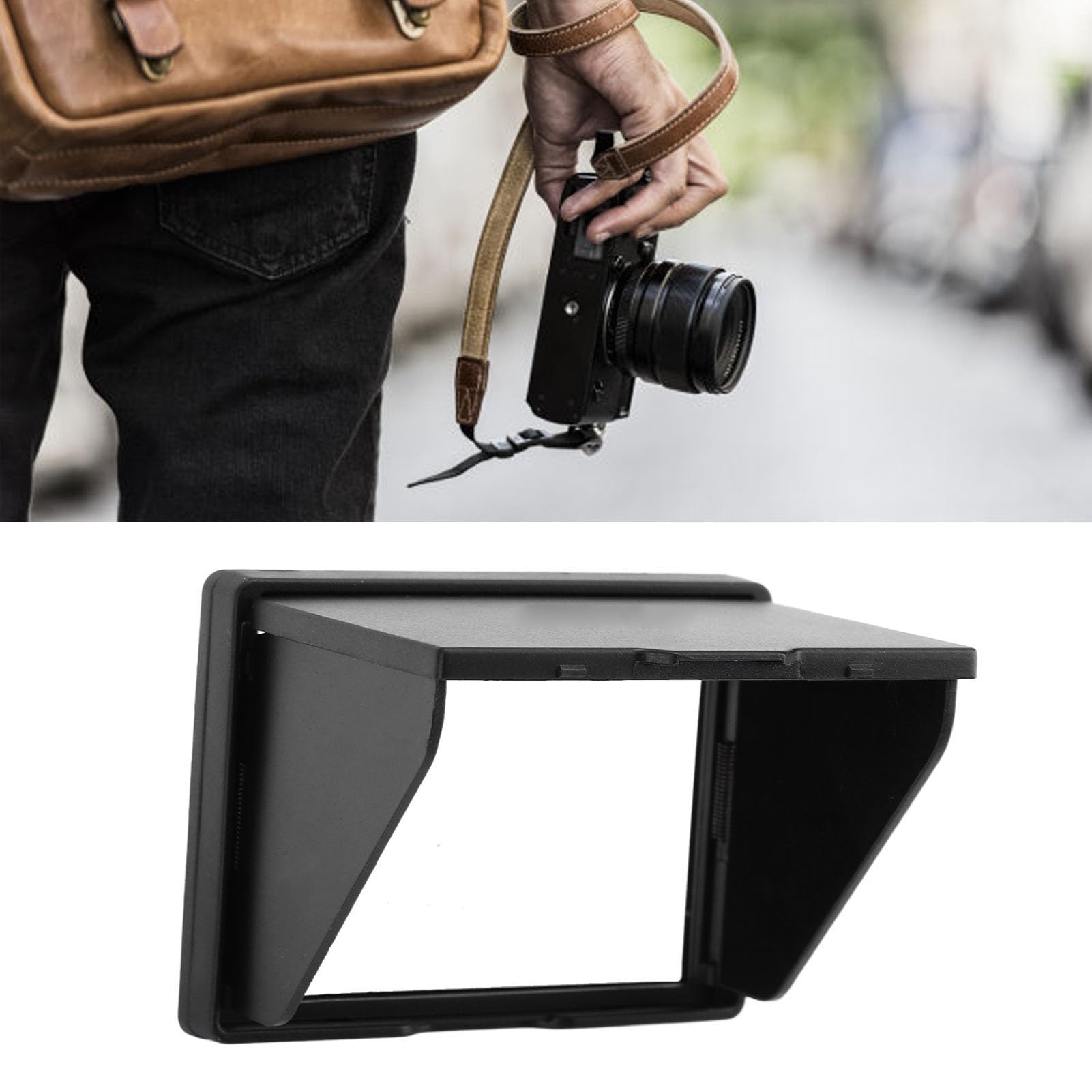 Paraluce Per Schermo Fotocamera In Pelle ABS – Compatibile Con Serie A7, A9 E RX100, Montaggio Magnetico