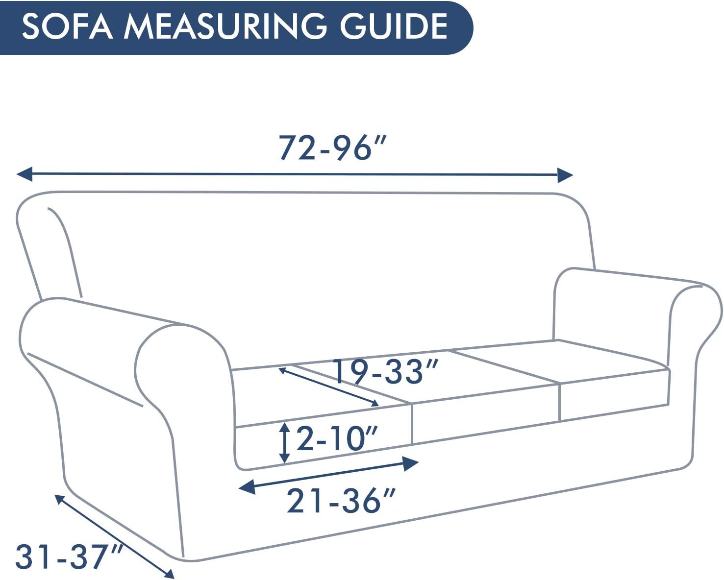 hyha Couch Cover, Floral Pattern, Stretch, Printed, 4 Pieces, Sofa Slipcovers, for 3 Separate Cushion Couch, Washable Furniture Protector for Dogs(Sofa, Baroque)