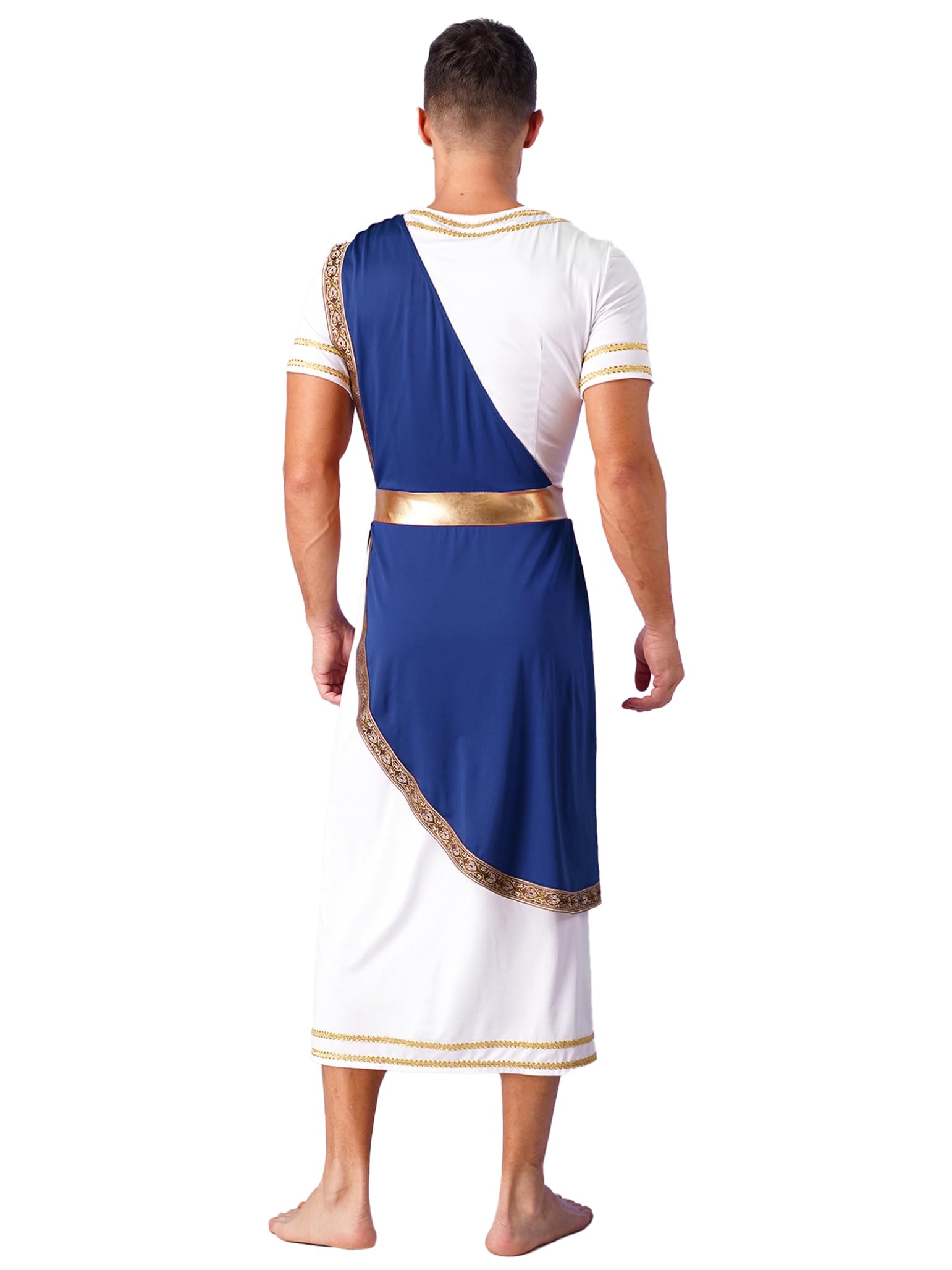 Costume Festa Halloween Uomo Tunica Greca Toga Adulti Romanzo