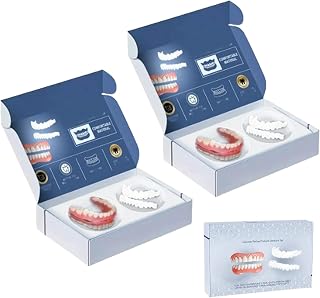 Premium Custom Silicone Denture Set, Silicone Restyle Prothese Set, Silicone Reline Denture Set, Denture Silicone Reline Kit, for Men and Women (2pcs)