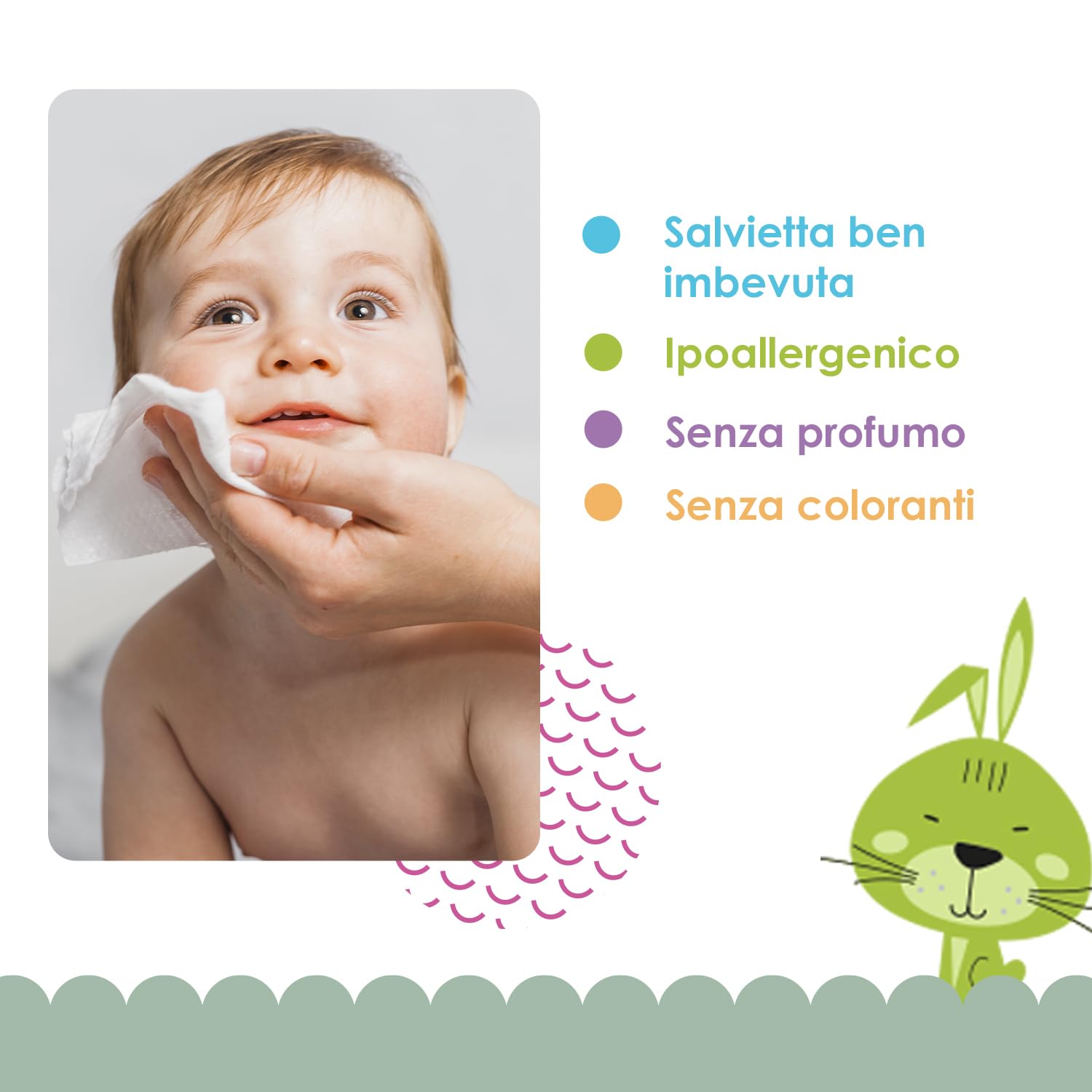 Cleanic Salviette Umidificate Baby Eco Pure Water - (50x16 Pezzi) Salviette - Composizione 99% acqua, allantoina, senza profumo, lavabili, per pelli sensibili - 800 Pezzi