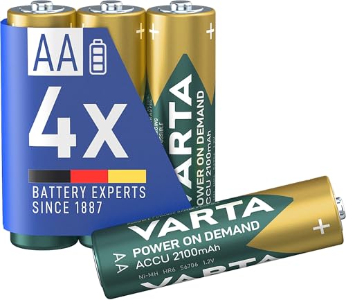 VARTA Batterien AA, wiederaufladbar, 4 Stück