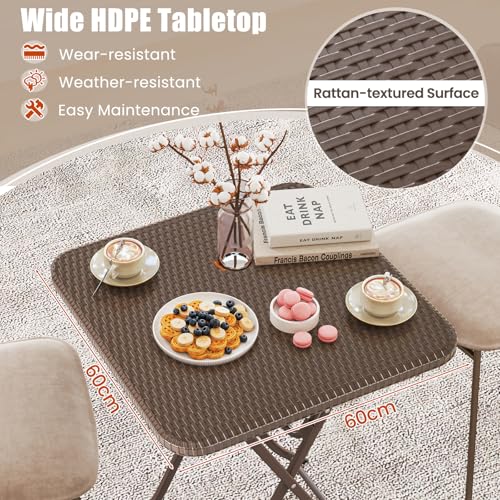 Table de camping carr&eacute;e pour repas de jardin et barbecue r&eacute;ussi - 5