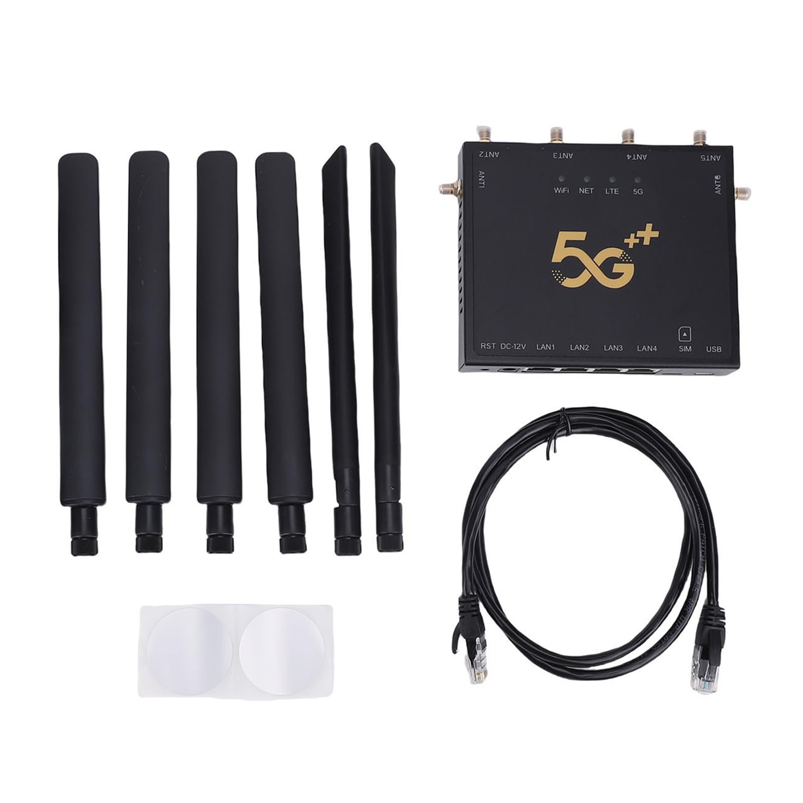 VBESTLIFE Router 5G con WiFi 6 e Slot per Scheda SIM, 6 Antenne Ad Alto Guadagno Router Wireless Gigabit Dual Band, Larghezza di Banda 600 Mbps per Ufficio Domestico e Streaming 4K