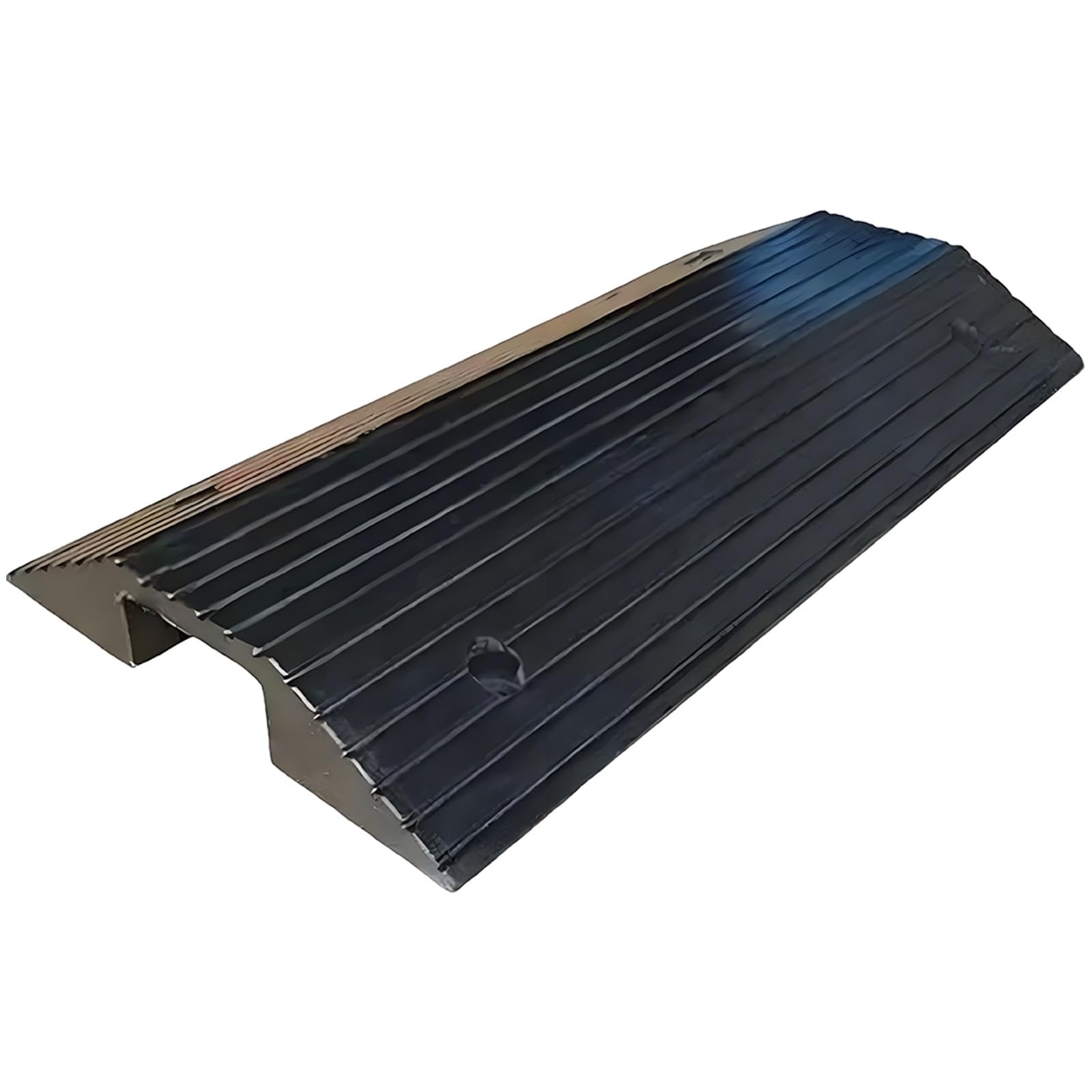Pasacables Suelo de 1 Canal, Rampa de Protección de Cable de Goma Resistente, Rampa de Umbral para Interiores y Exteriores, Capacidad de Carga de 2 Toneladas